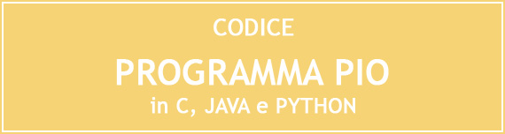 Programma PIO in C, Java e Python